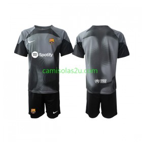Camisolas de futebol FC Barcelona Guarda Redes Criança Equipamento Alternativa 2022/23 Manga Curta